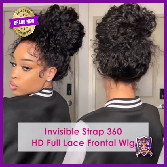 24 Inch Human Hair Wig 360 Lace Front Glueless Water Wave Pre Plucked main image 5